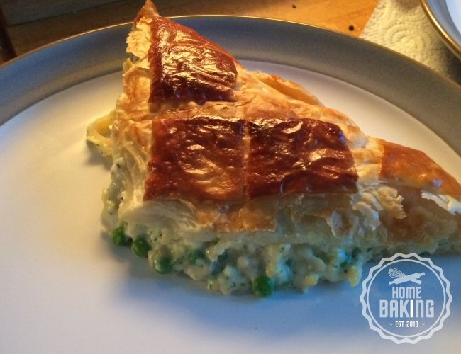 Russian Fish Pie Slice on the plate